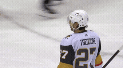 Hockey Player Wearing Theodore Jersey GIF