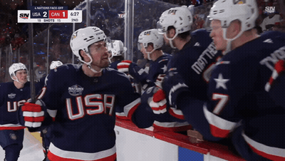 Hockey Player Wearing USA Jersey GIF