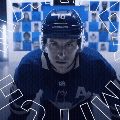 Hockey Player Wearing Warrior Helmet GIF
