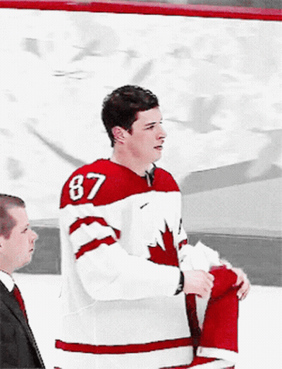 Hockey Player With 87 On Jersey GIF