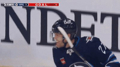 Hockey Player With Bell Helmet GIF