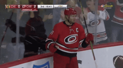 Hockey Player With C on Ice