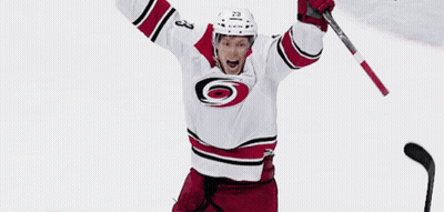 Hockey Player With Cares Helmet GIF