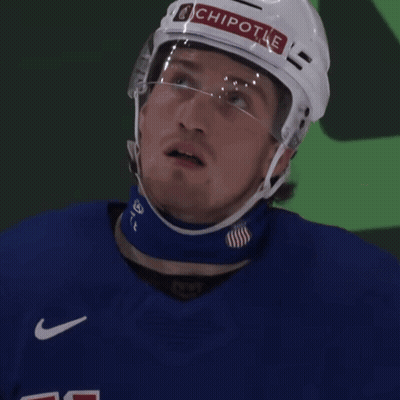 Hockey Player With Chipotle Helmet GIF