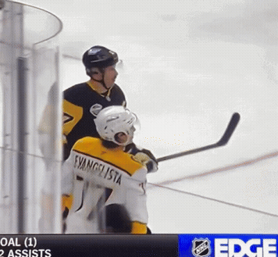 Hockey Player With Evangelista Jersey GIF