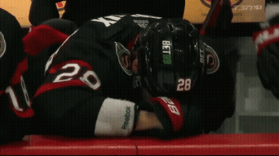 Hockey Player With Giroux On Helmet GIF