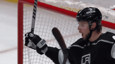 Hockey Player With Helmet Saying Kings GIF