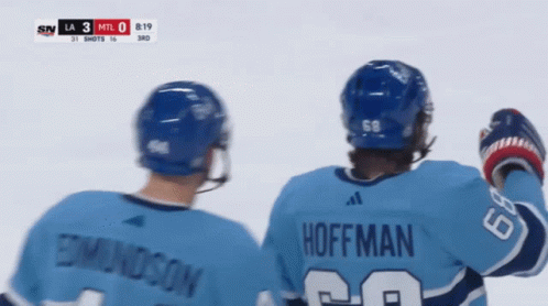 Hockey Player With Hoffman On Jersey GIF