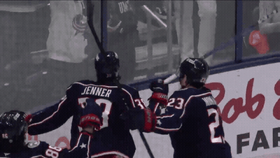 Hockey Player With Jenner On Back GIF