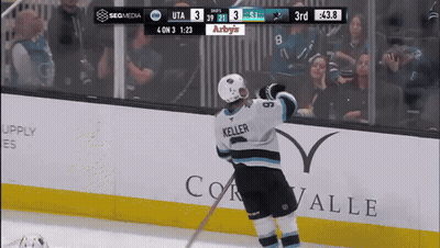 Hockey Player With Keller On Jersey GIF