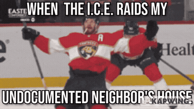 Hockey Player With Letter A Celebrates Goal GIF