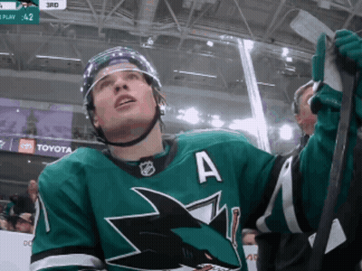 Hockey Player With Letter A On Shirt GIF