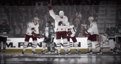 Hockey Player With Letter A GIF