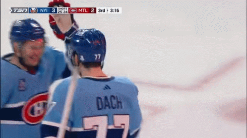 Hockey Player With Name Dach On Back GIF