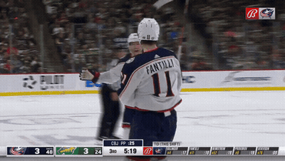 Hockey Player With Number 11 Jersey GIF