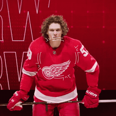 Hockey Player With Number 18 GIF