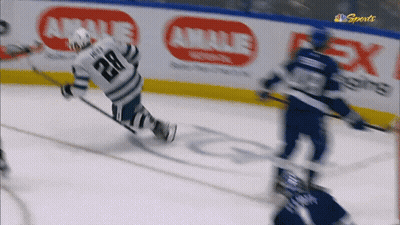 Hockey Player With Number 28 GIF