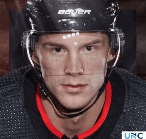 Hockey Player With Number 37 On Helmet GIF