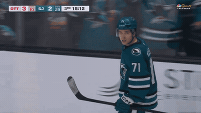 Hockey Player With Number 71 On Shirt GIF