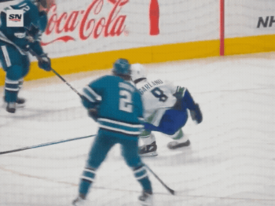 Hockey Player With Number 8 GIF