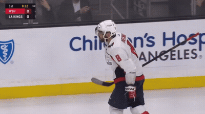 Hockey Player With Number 8 GIF