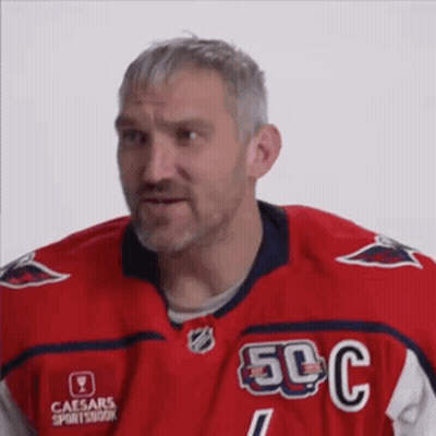 Hockey Player With Number 8 GIF