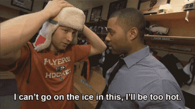 Hockey Player With Play As Team Sign GIF