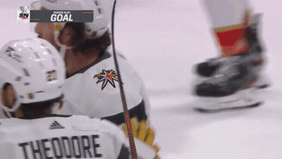 Hockey Player With Theodore On Back GIF