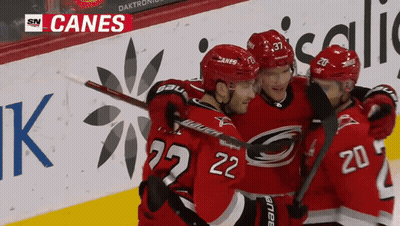 Hockey Players Celebrating Goal GIF