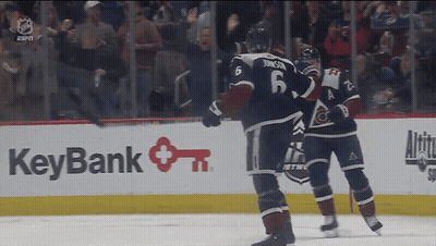 Hockey Players Celebrating Goal GIF