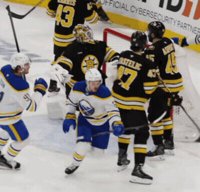 Hockey Players Group Including Number 17 GIF