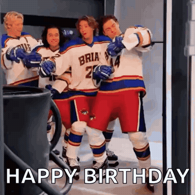 Hockey Players Happy Birthday GIF