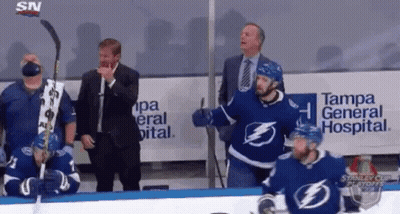 Hockey Players In Front Of Tampa General GIF
