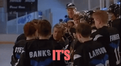 Hockey Players In Huddle Saying Banks It's On GIF