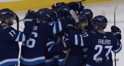Hockey Players Including Ehlers And Number 27 GIF