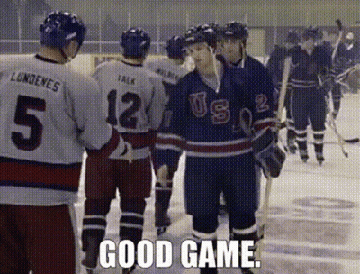 Hockey Players On Ice Number 5 GIF