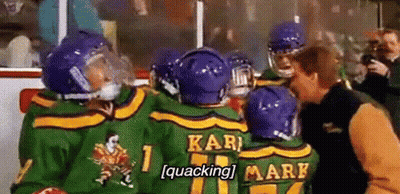 Hockey Players Talking on Ice