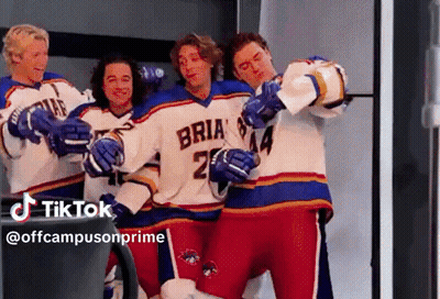 Hockey Players Wearing Bria Jerseys GIF