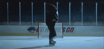 Hockey Rink With Coyotes Text GIF