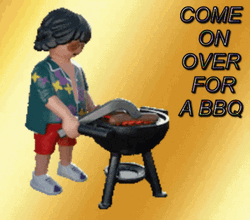 Hockey Stick Bbq Animated Art GIF