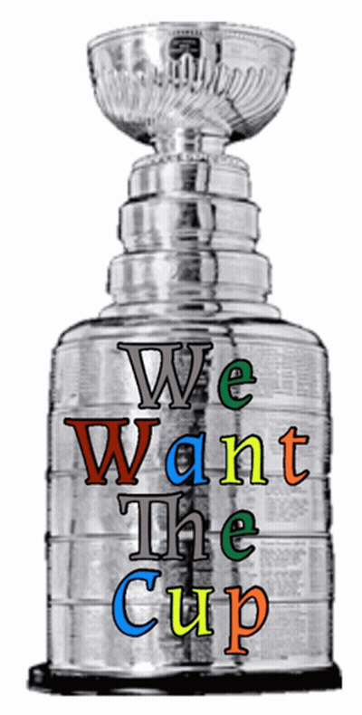 Hockey Trophy Saying We Want The Cup GIF