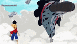 Hody Jones And Monkey D Luffy Fighting GIF