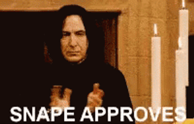 Hogwarts Snape Approves Clapping GIF