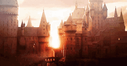 Hogwarts Sunset Golden Hours GIF