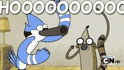 Hoho Rigby And Mordecai Regular Show GIF