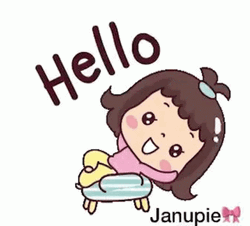 Hola Girl Sitting GIF
