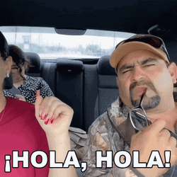 Hola Man Inside Car GIF