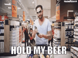 Hold My Beer Chilling In Supermarket GIF