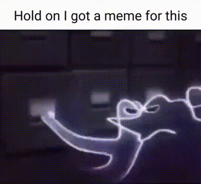 Hold On I Got A Meme For This Frog On Black GIF