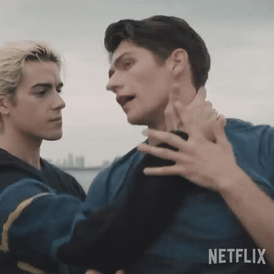 Holding Another Man's Neck Netflix Ad GIF